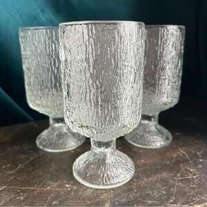 Indiana Glass Set of 4 Crystal Ice Vintage Water Glasses